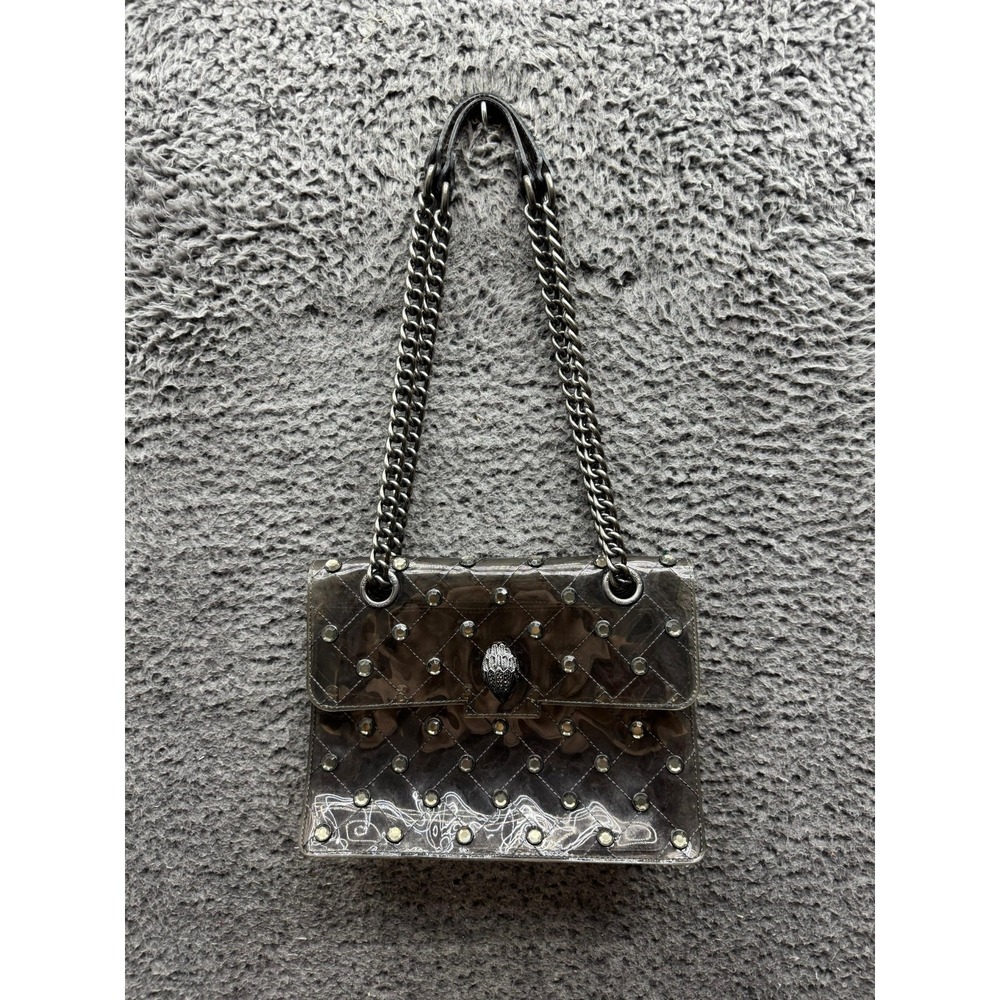 Kurt Geiger London Kensington Rhinestone Transparent Shoulder Bag Chan Strap - Picture 2 of 12